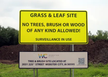 New sign clarifies yard waste regulations